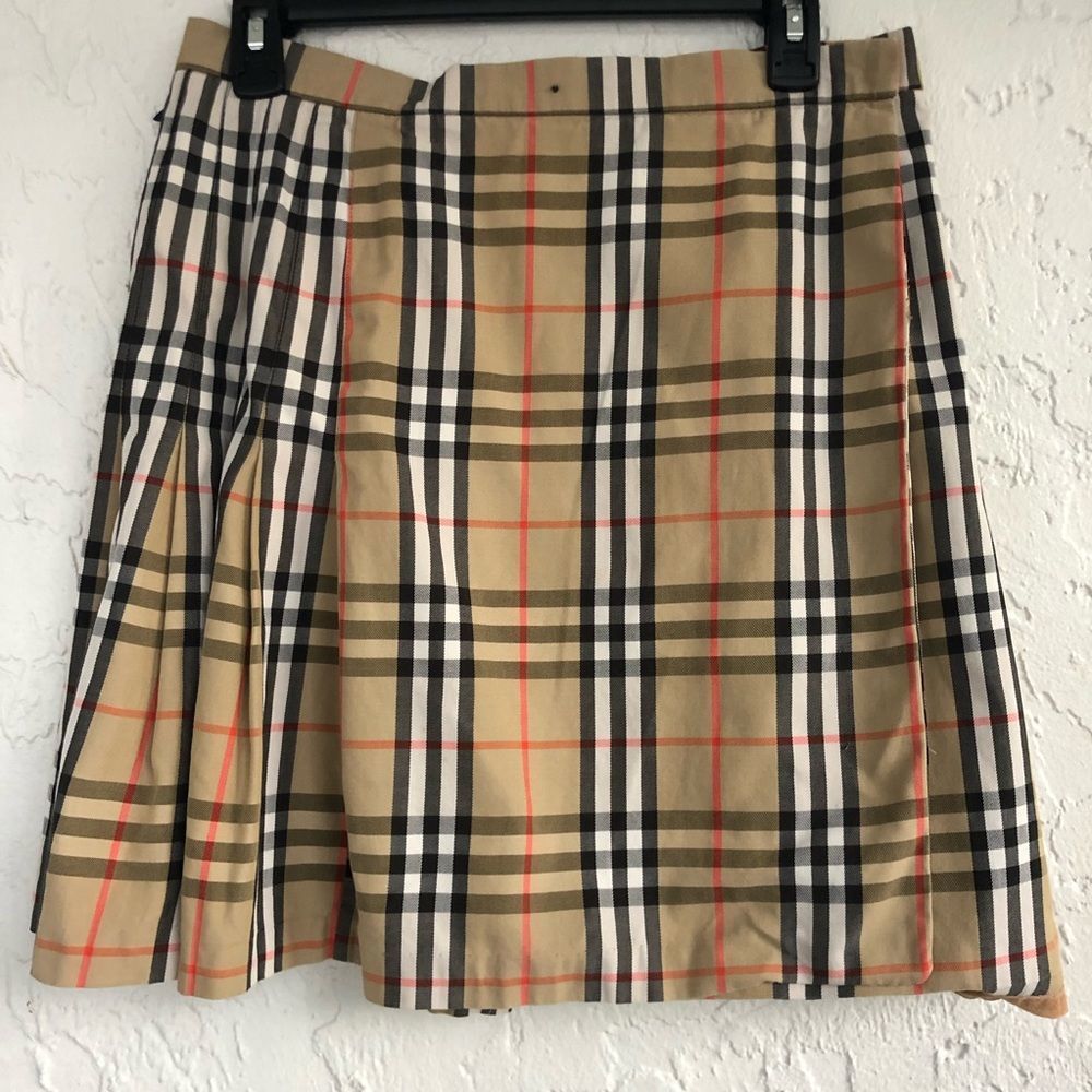 BURBERRY Vintage Nova Check Plaid Wrap Skirt